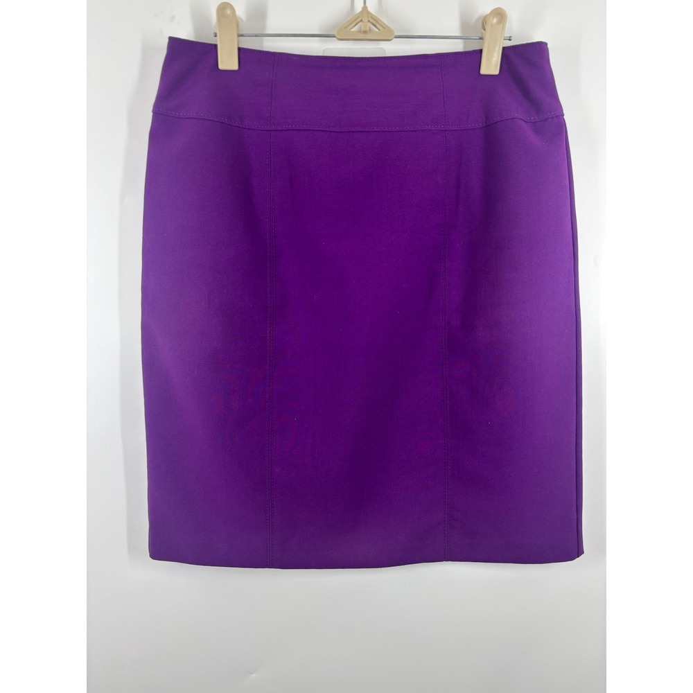 Worthington Purple Pencil Skirt Womens 10 Career Business‎ Casual Knee Length